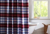 Portsmith Plaid Shower Curtain Red Pbteen Checkered Shower Curtain